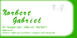 norbert gabriel business card