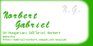norbert gabriel business card